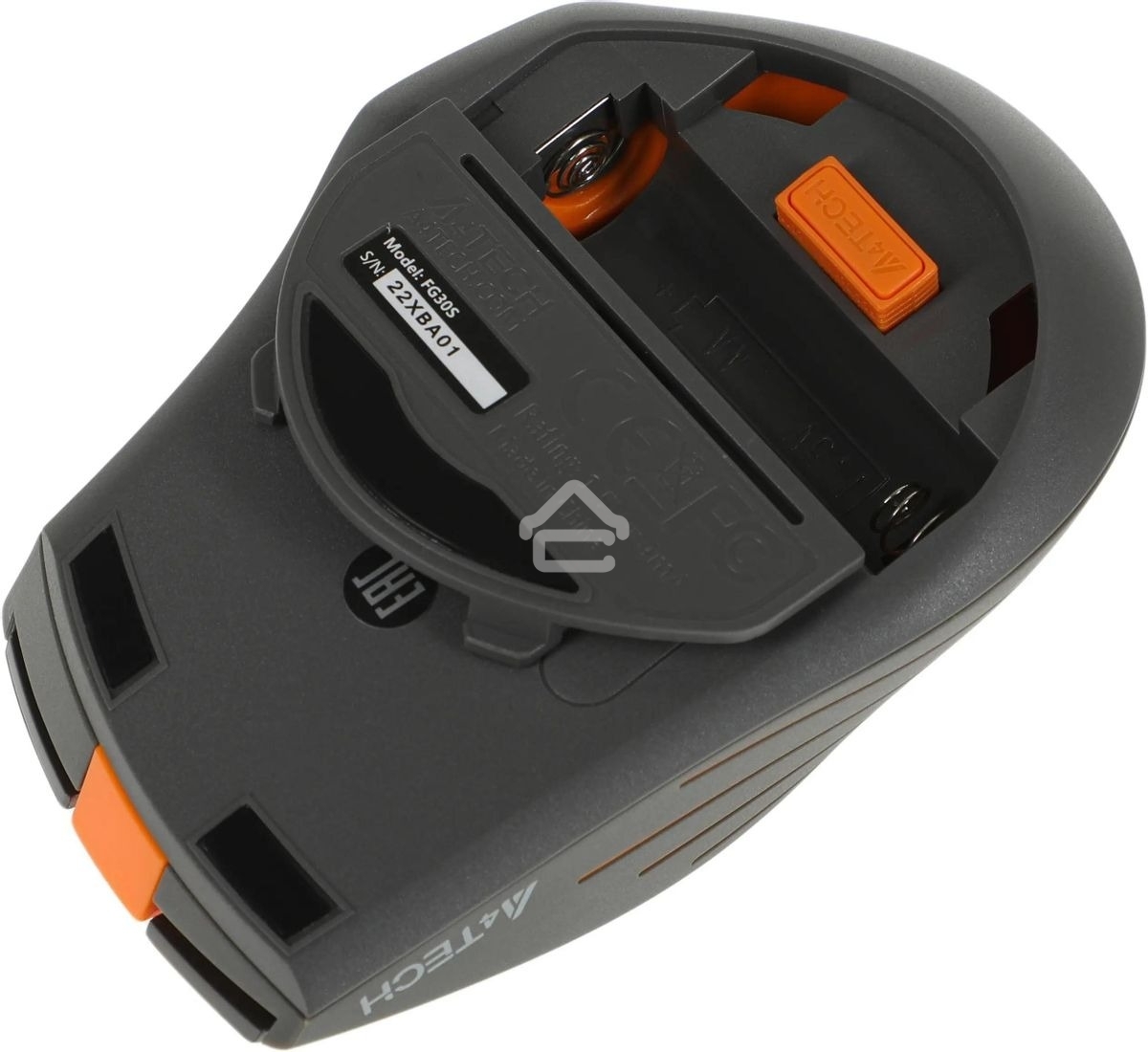 Мышь беспроводная A4Tech Fstyler FG30S серый/оранжевый, 2000 dpi, радиоканал, USB, кнопки - 6