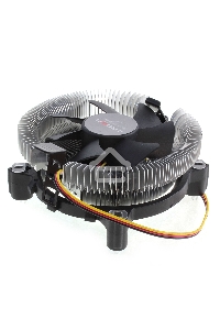 Кулер для процессора Crown CM-80 v2 серебристый/черный, 75 мм, алюминий, 2200 об/мин, 22 дБ, 3 pin, 65 Вт, 42 мм