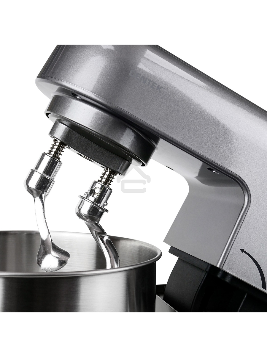 Миксер планетарный Centek CT-1151 (хром/серый)