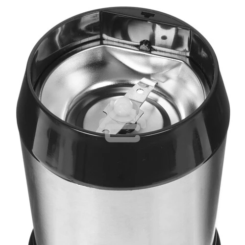Кофемолка Centek CT-1362 (сталь) 200Вт, 60гр, стальн стакан, стальн чаша, прозрачная крышка