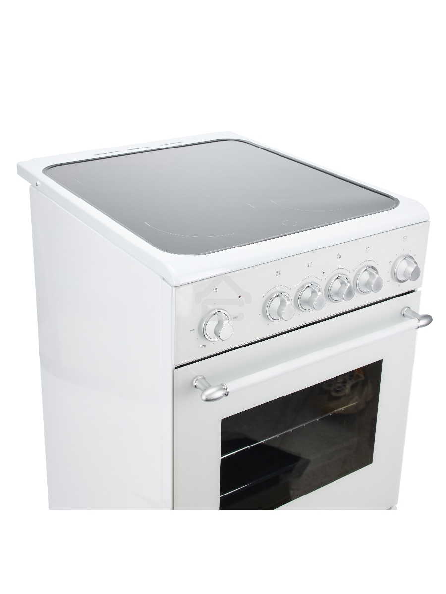 Плита электрическая De Luxe 506004.23ЭС-120 белый, конфорок 4 шт, духовка 54 л, 50 см x 87 см x 60 см