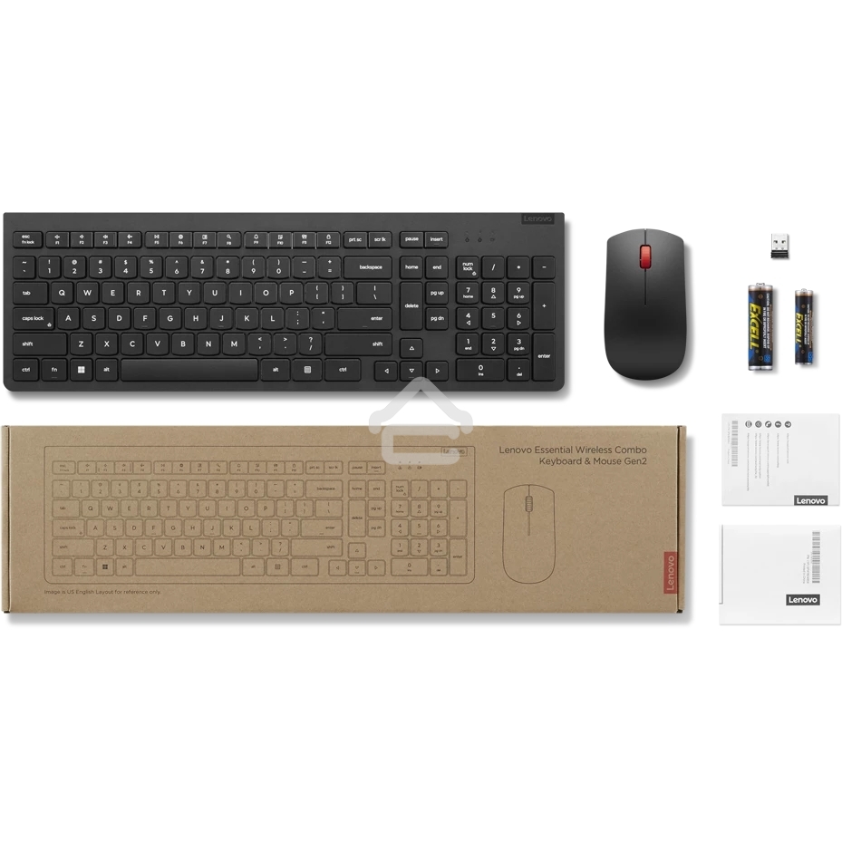 Клавиатура Lenovo Essential Gen2 черный беспроводная BT slim (4X31N50736)