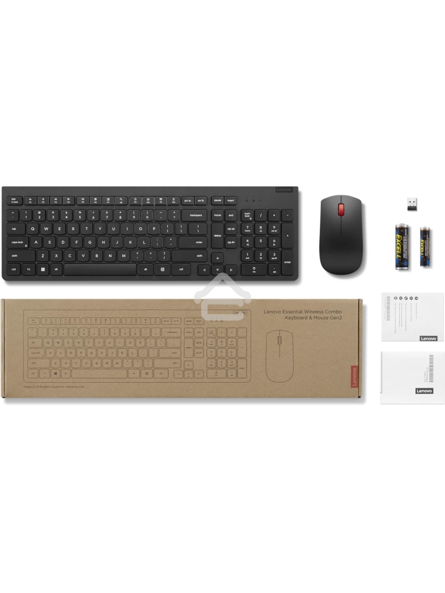 Клавиатура Lenovo Essential Gen2 черный беспроводная BT slim (4X31N50736)