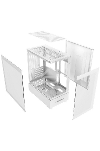 Компьютерный корпус Powercase Vision Micro M, Tempered Glass, белый, mATX  (CVMMW-L0)