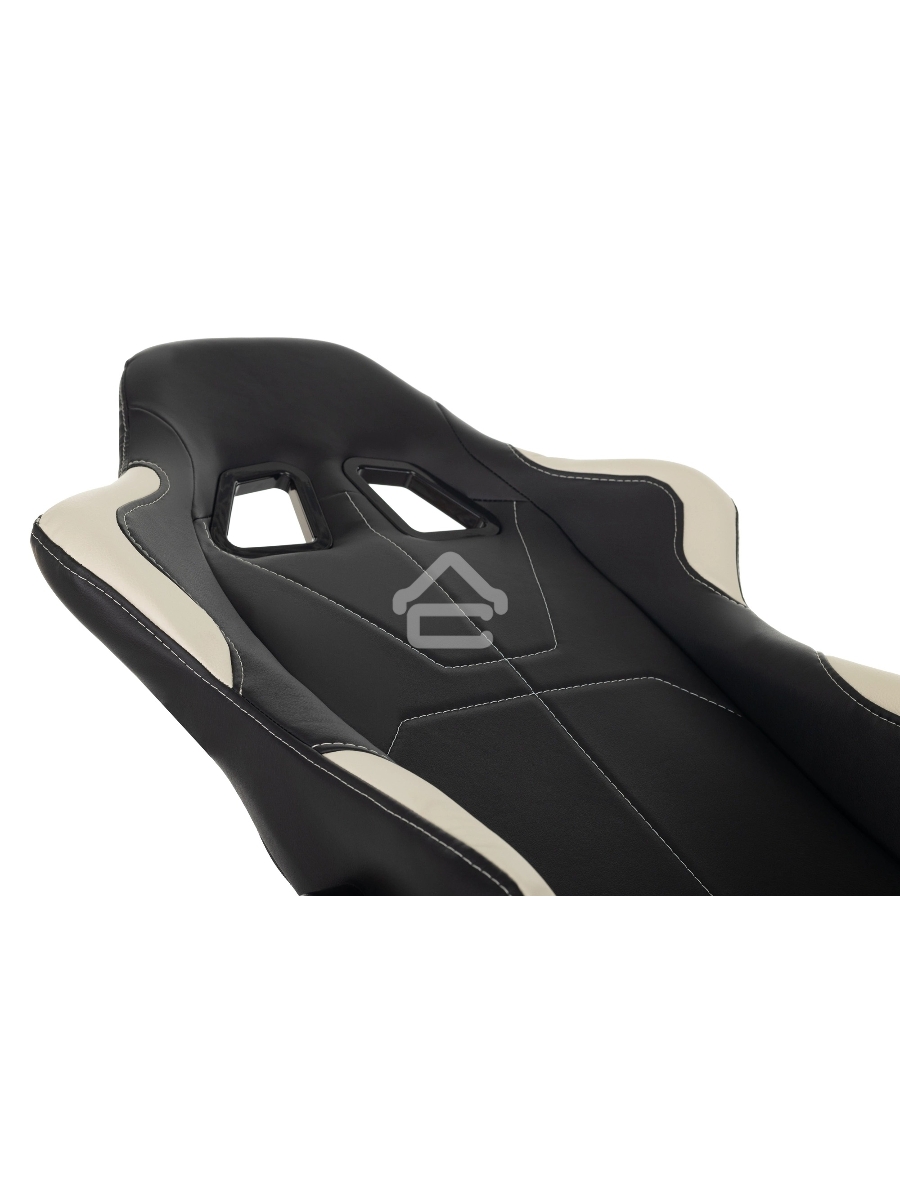 Кресло игровое Бюрократ VIKING 5 AERO WHITE черный/белый искусственная кожа