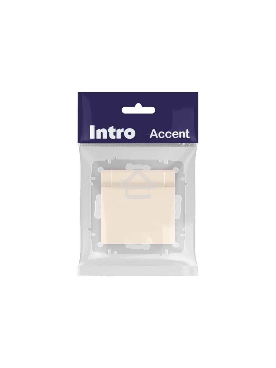 Розетка Intro Accent 6-203-02 2P+E Schuko с крышкой 16А-250В IP20 СУ сл.кость Б0063716