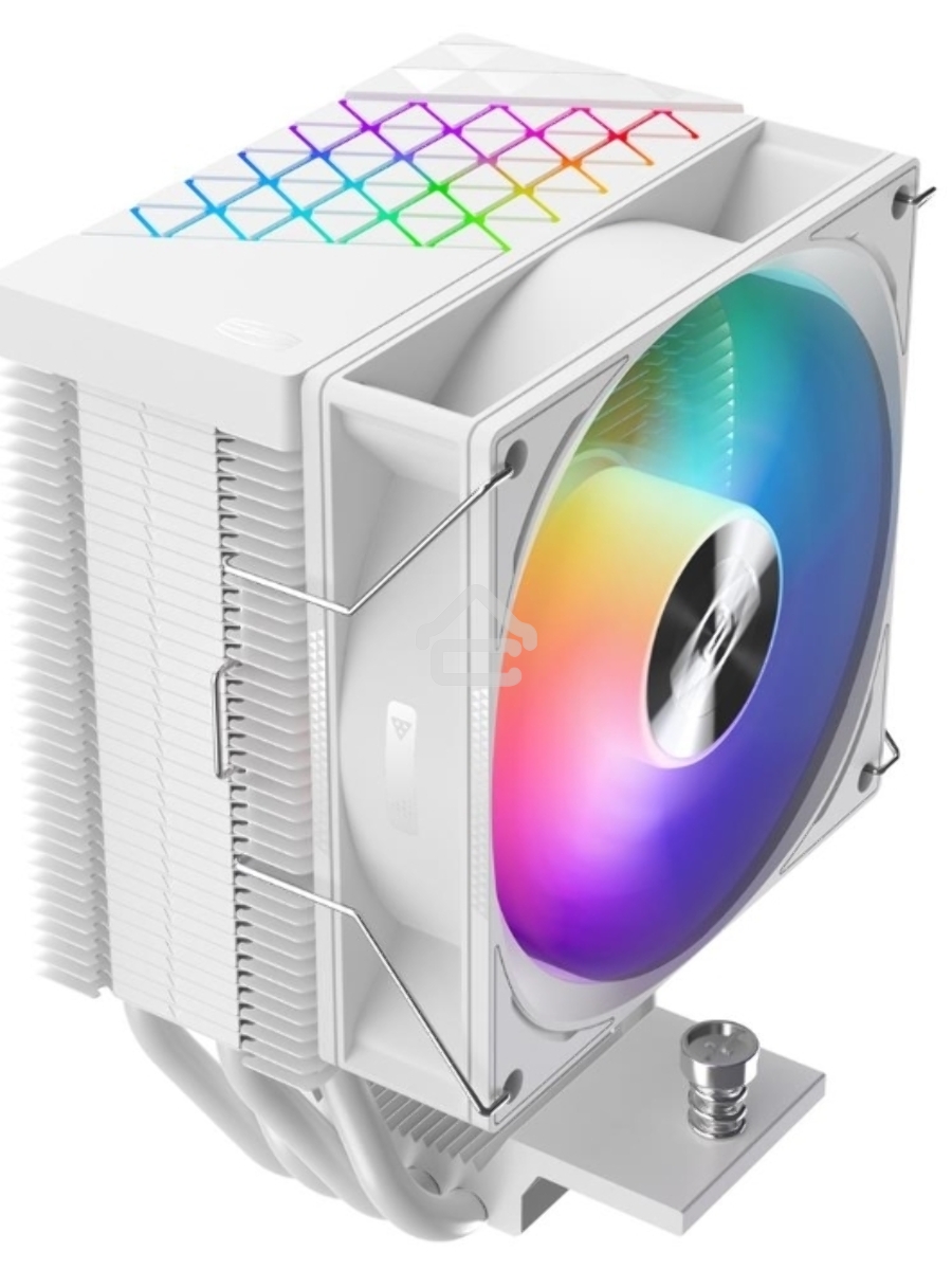 Кулер PCCooler R400 ARGB белый 92мм алюминий+медь 2200rpm 30db 4-pin 180W 133мм