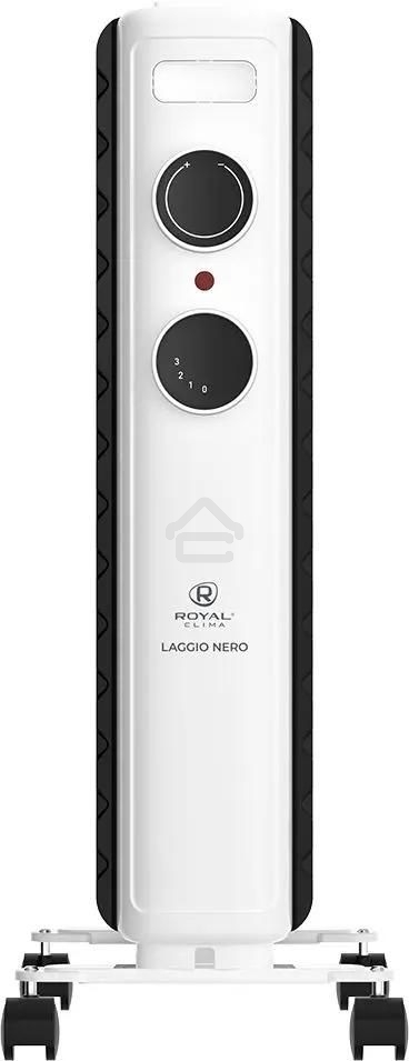 Обогреватель масляный Royal Clima Laggio Nero ROR-LN9-2000M, с терморегулятором, 2000Вт, 8 секций, 3 режима, белый/серый