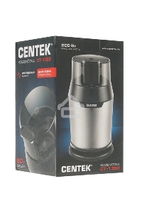 Кофемолка Centek CT-1362 (сталь) 200Вт, 60гр, стальн стакан, стальн чаша, прозрачная крышка
