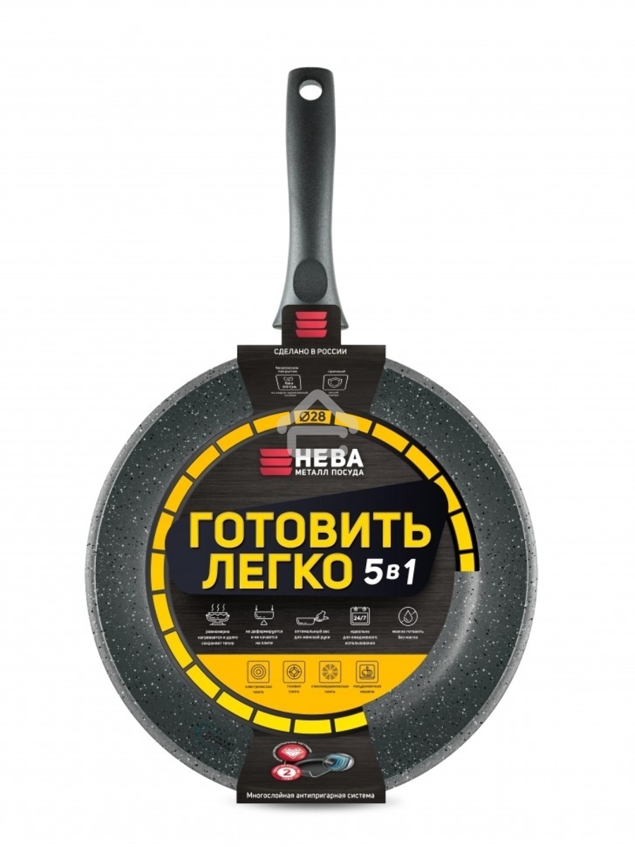 Сковорода НЕВА МЕТАЛЛ ПОСУДА GL4128 28 