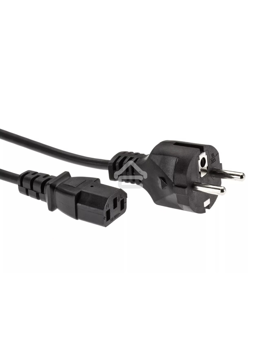 Кабель компьютер - розетка 3m 220V (Европейский стандарт) VCOM/TELECOM