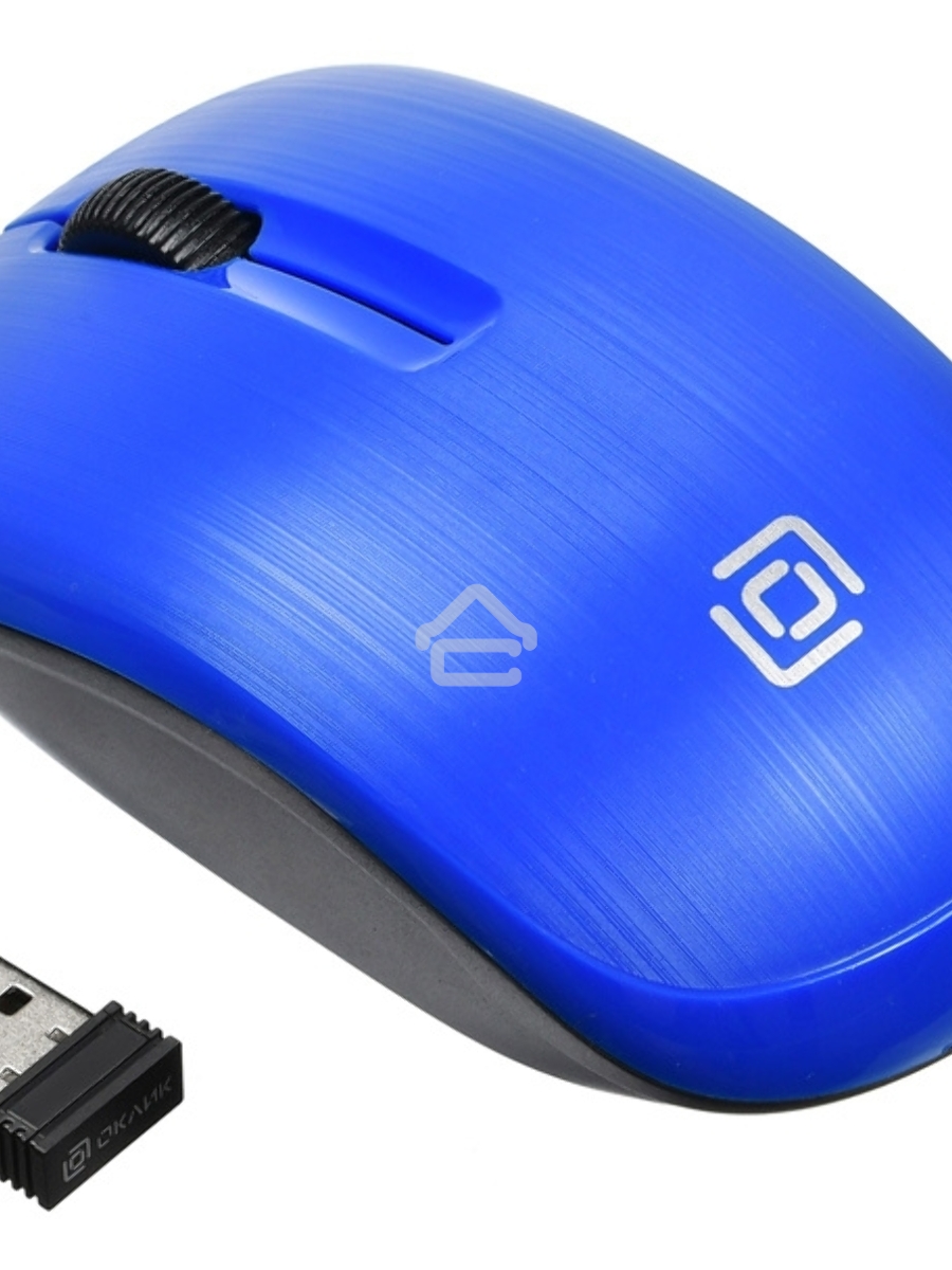 Мышь беспроводная Oklick 525MW голубой, 1000 dpi, радиоканал, USB, кнопки - 3