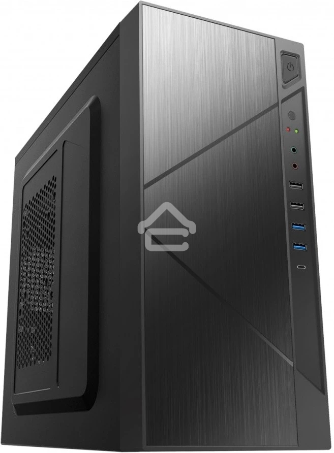 Компьютерный корпус с блоком питания 450Вт. Case Forza mATX case, black, w/PSU 450W 12cm, w/2xUSB 2.0, w/2xUSB 3.0, w/1xType-C (USB 2.0), w/pwr cord, w/o FAN