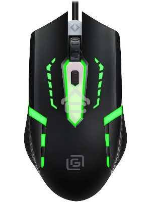 Мышь проводная Oklick 398G черный, 2400 dpi, USB, кнопки - 4