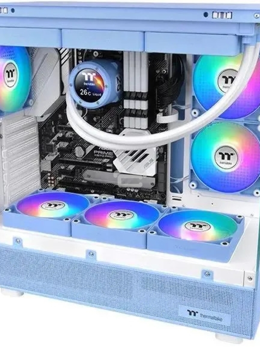 Комплект вентиляторов для корпуса Thermaltake CT120 ARGB (2 шт.) голубой, 120 мм, 2000 об/мин, 25.8 дБ, 4 pin