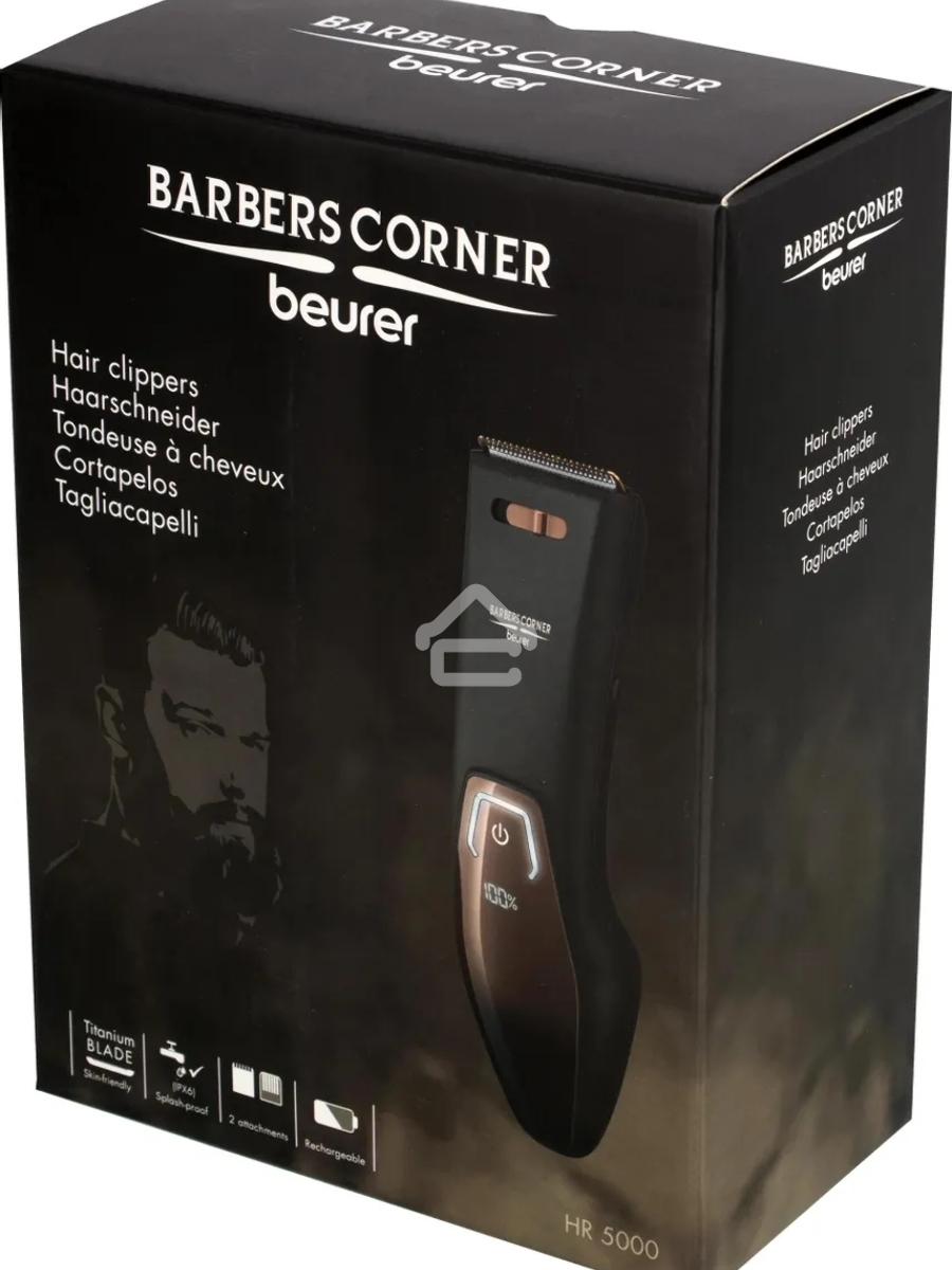 Машинка для стрижки Beurer HR5000 черный (насадок в компл:2шт)