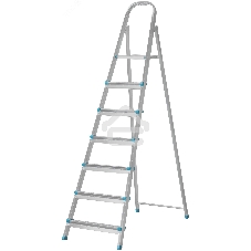 Лестница-стремянка стальная КУРС 7 ступеней, вес 7.3 кг