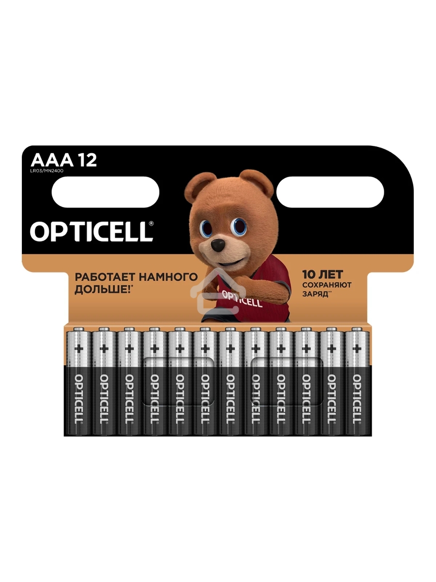 Элемент питания алкалиновый AAA/LR03 (блист. 12шт) Basic Opticell 5051011