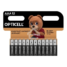 Элемент питания алкалиновый AAA/LR03 (блист. 12шт) Basic Opticell 5051011