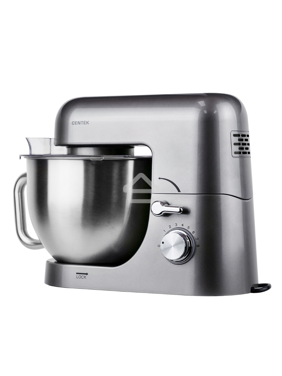 Миксер планетарный Centek CT-1151 (хром/серый)
