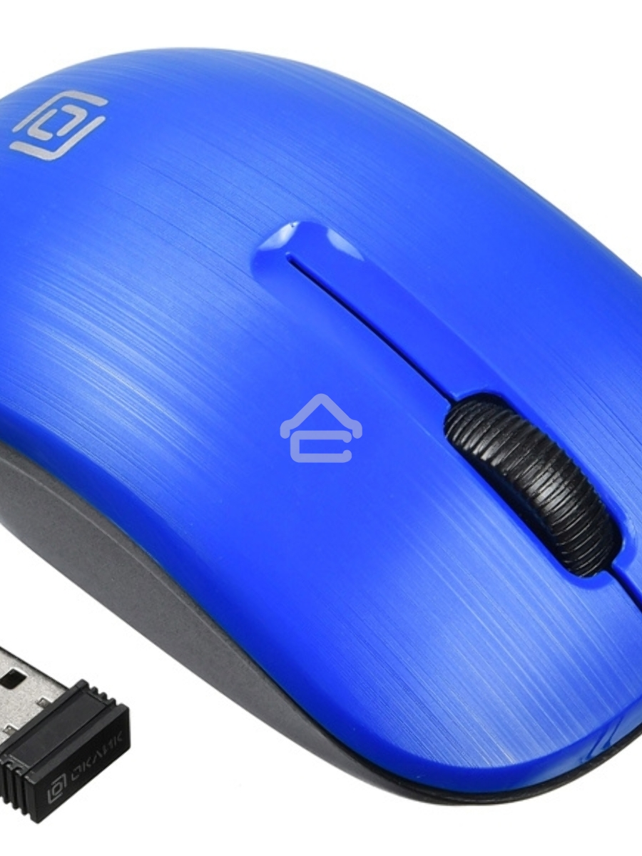 Мышь беспроводная Oklick 525MW голубой, 1000 dpi, радиоканал, USB, кнопки - 3