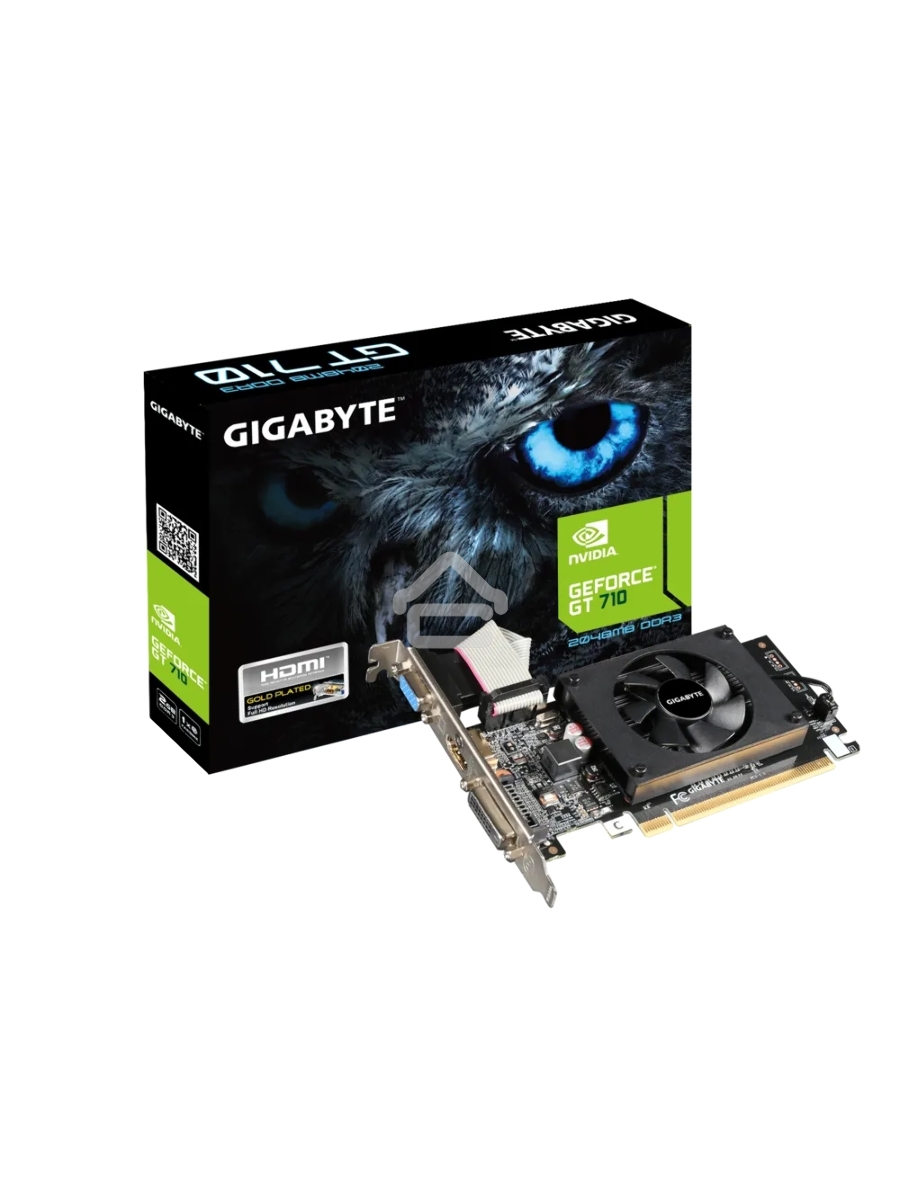 Видеокарта Gigabyte GV-N710D3-2GL RTL {GT710, 2Gb, 64bit, DDR3, D-Sub, DVI, HDMI, PCI-E}