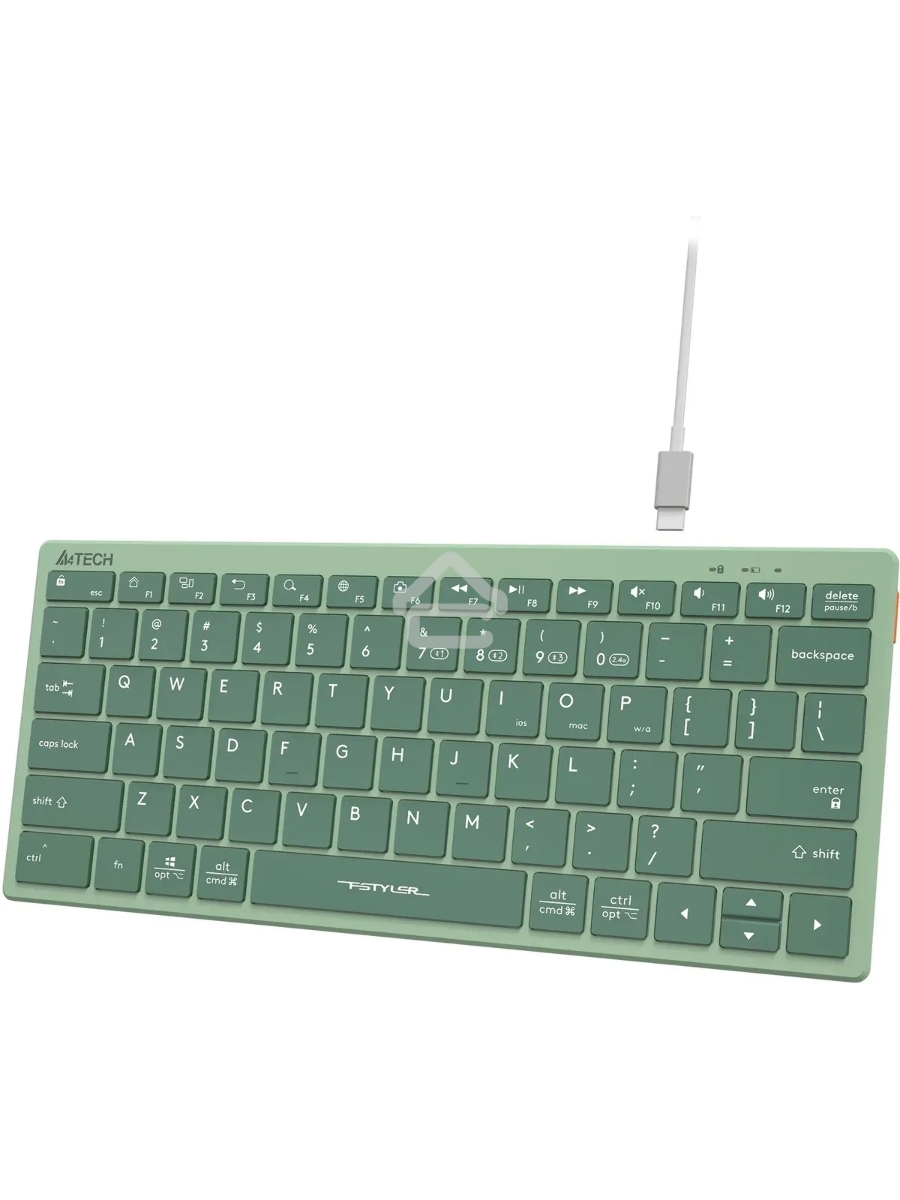 Клавиатура A4Tech Fstyler FBX51C зеленый USB беспроводная BT/Radio slim Multimedia