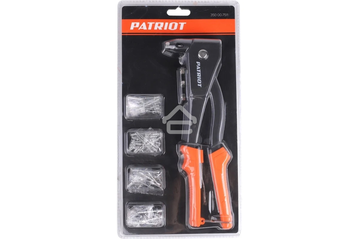 Заклепочник PATRIOT RP 270, усиленный литой корпус, набор заклепок (по 15шт х 2,4-3,2-4,0-4,8 мм)