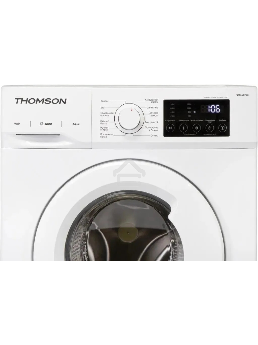 Стиральная машина Thomson WF30E7U01 белый, загрузка фронтальная 7 кг, 1200 об/мин, класс: A+++