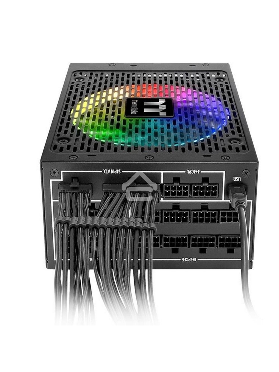Блок питания Thermaltake ToughPower iRGB PLUS (PS-TPI-1250F3FDTE-1), 1250Вт, 80 PLUS Titanium, 140мм, модульный, черный