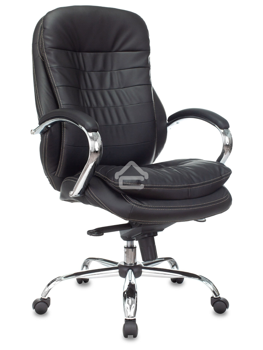 Кресло руководителя Бюрократ T-9950/BLACK-PU сиденье черный, искусственная кожа, крестовина хром