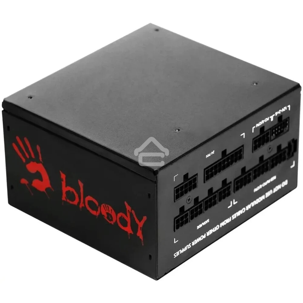Блок питания Bloody BD-PS750G, 750Вт, 80 PLUS Gold, 120мм, модульный, черный