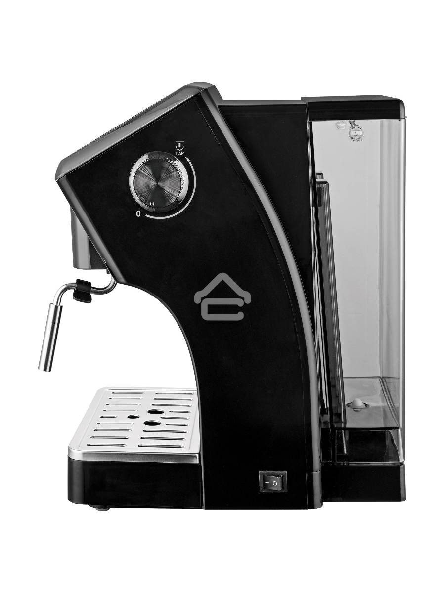 Кофеварка рожковая BBK BCM1503 черный/серый, исп. кофе - молотый, 1.5 л, 1050 Вт, 15 Бар