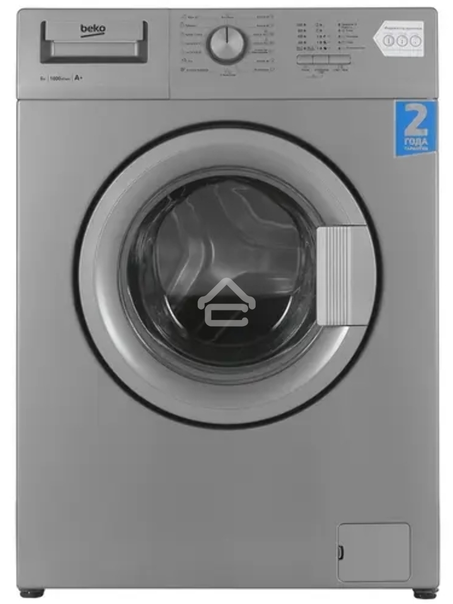 Стиральная машина Beko WRE 65P1 BSS серебристый, загрузка фронтальная 6 кг, 1000 об/мин., класс: А