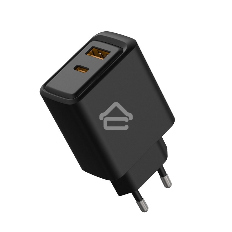 Сетевое зарядное устройство Rexant с портами USB-A и USB-C, 30Вт, черный