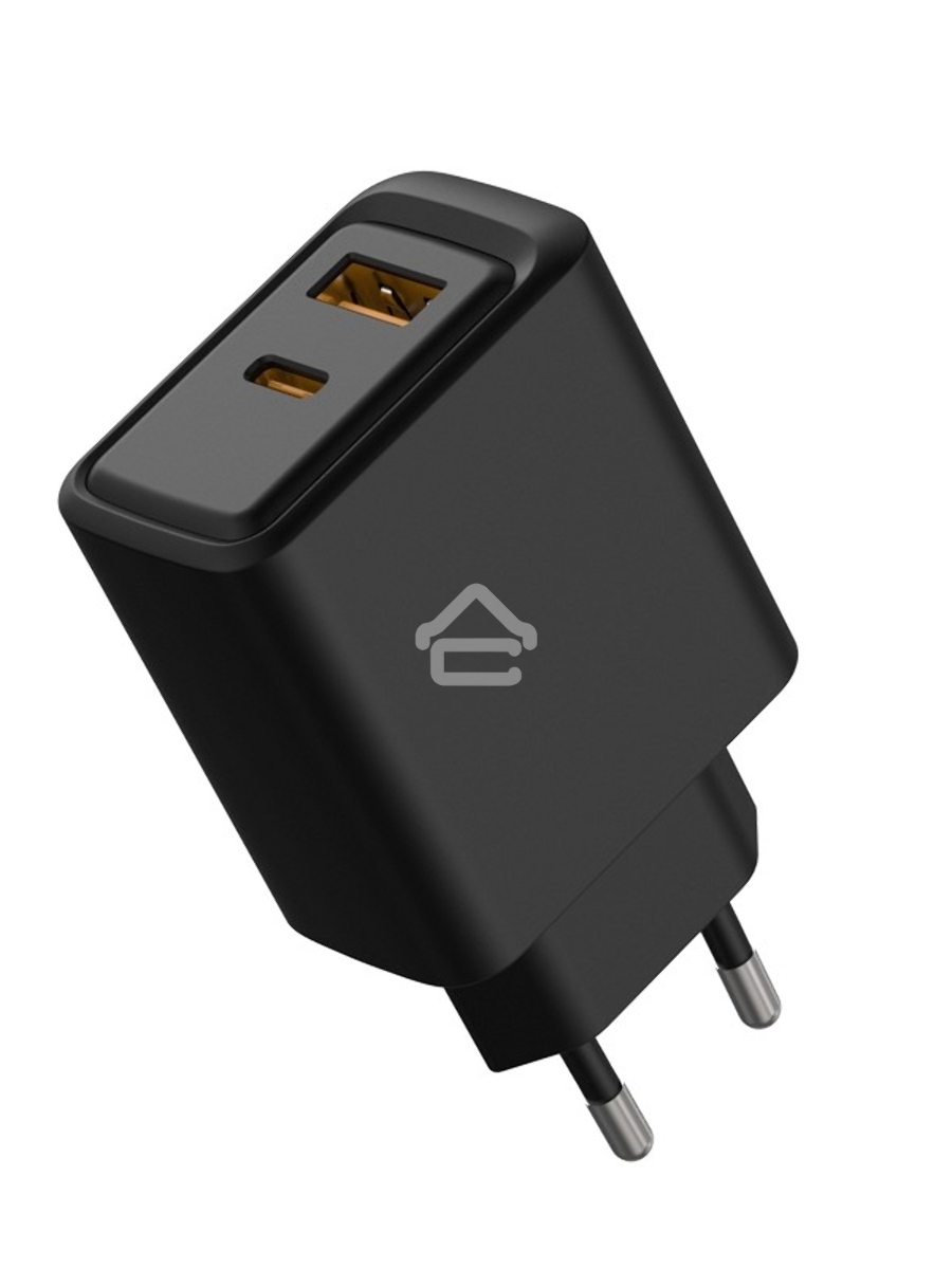 Сетевое зарядное устройство Rexant с портами USB-A и USB-C, 30Вт, черный