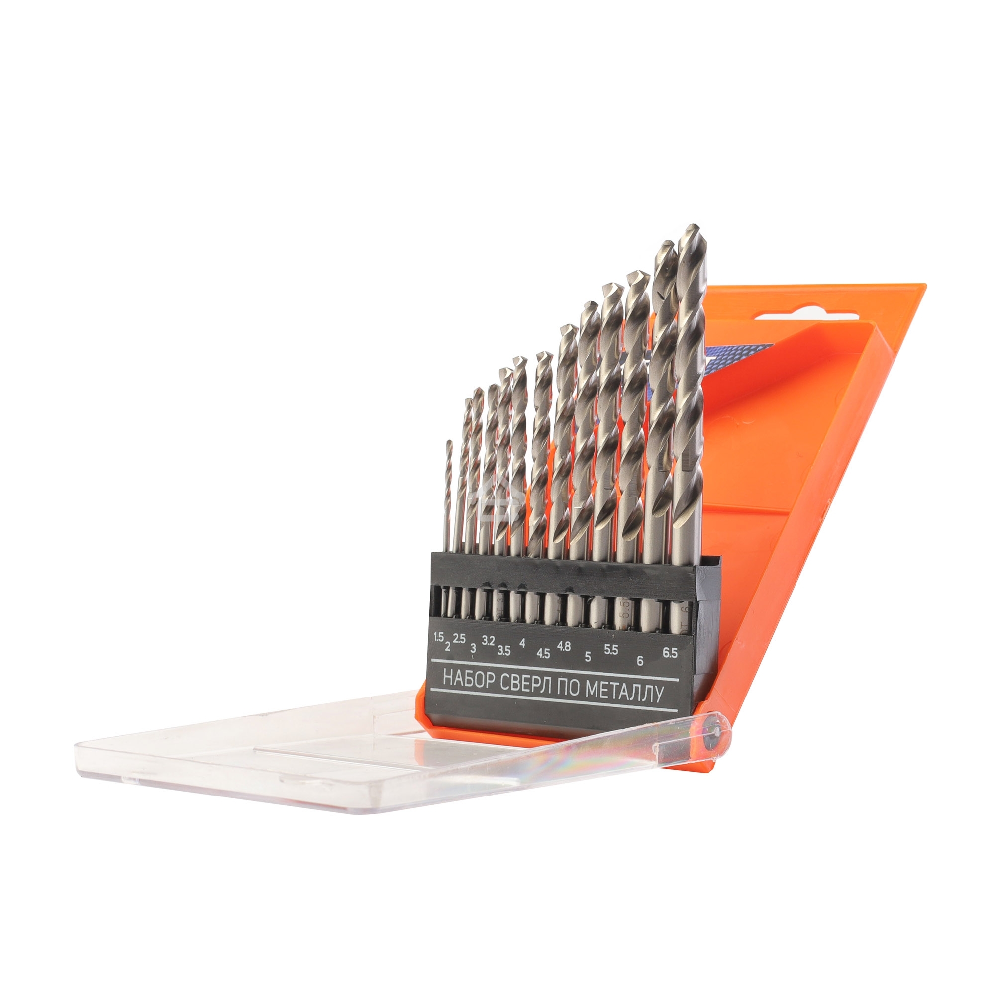 Набор сверл по металлу PATRIOT, HSS, 13 шт: 1,5-6,5 мм, в пластиковом боксе