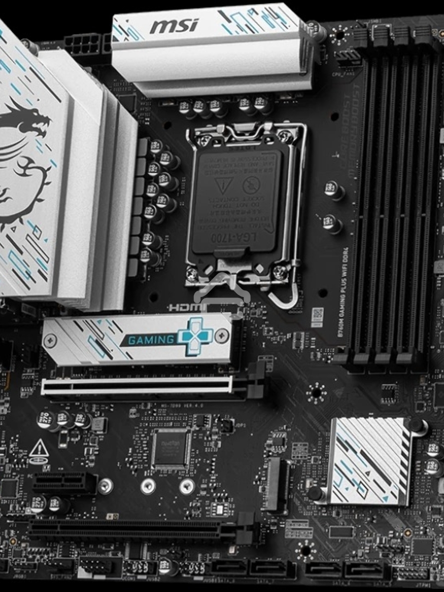 Материнская плата MSI B760M GAMING PLUS WIFI DDR4, LGA1700, Intel B760, 4xDDR4, 4xSATA, 2xM.2, 1xPCIe 4.0 x16, 1xPCIe 4.0 x4, 2xPCIe 3.0 x1, 2xDP, 2xHDMI, 1x2.5Gb LAN, Wi-Fi 6E, Bluetooth 5.3, 4xUSB-A 5Gbps, 6xUSB-A 2.0, 3x3.5 мм, 7.1, mATX