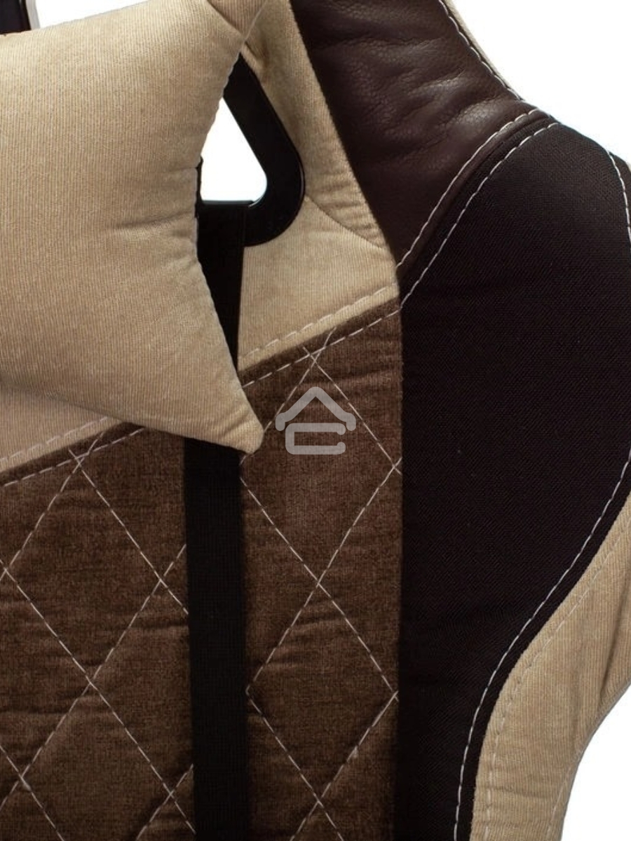 Кресло игровое Бюрократ VIKING 7 KNIGHT BR FABRIC коричневый текстиль/эко.кожа крестовина металл/пластик