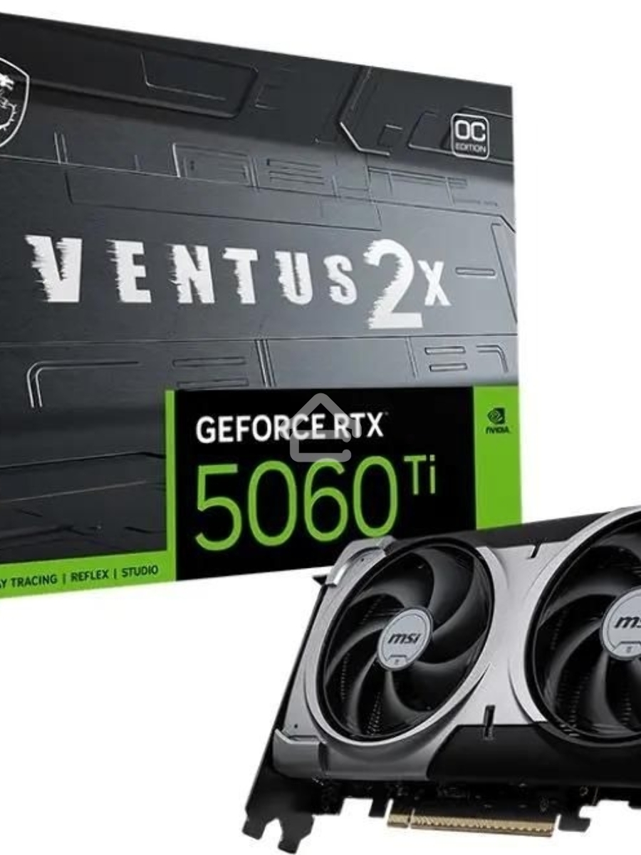 Видеокарта MSI PCI-E 5.0 RTX 5060 Ti 16G VENTUS 2X OC PLUS NVIDIA GeForce RTX 5060TI 16Gb 128bit GDDR7 2617/28000 HDMIx1 DPx3 HDCP Ret