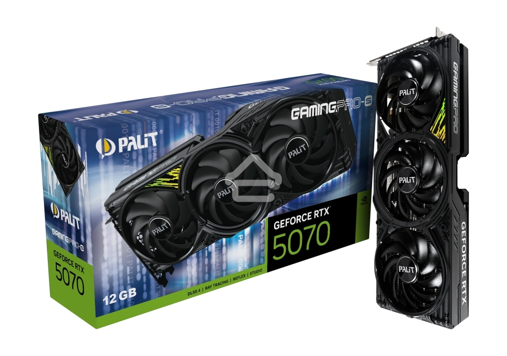 Видеокарта Palit PA-RTX5070Ti GAMINGPRO-S 16GB RTX 5070TI 16Gb 256bit GDDR7 2295/28000 HDMIx1 DPx3 HDCP Ret