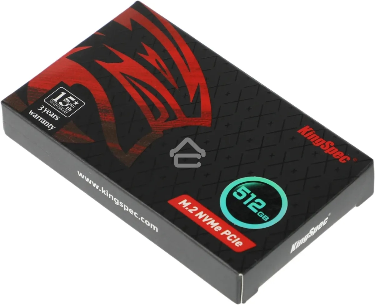 Накопитель SSD KingSpec NE-512, 512Gb, M.2 2280, PCIe 3.0 x4, NVMe, R/W 2400/1700