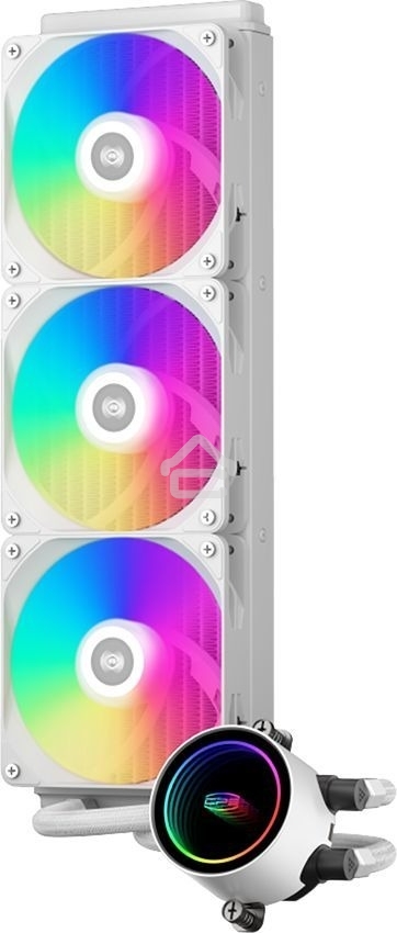 Система жидкостного охлаждения PcCooler DA360 WH ARGB Soc-AM5/AM4/1200/1700/1851 белый 4-pin Al 300W Ret (DA360-WHAWXX-GL)