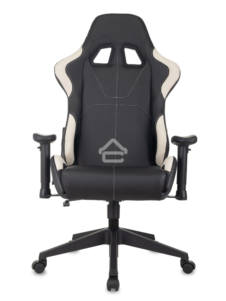 Кресло игровое Бюрократ VIKING 5 AERO WHITE черный/белый искусственная кожа