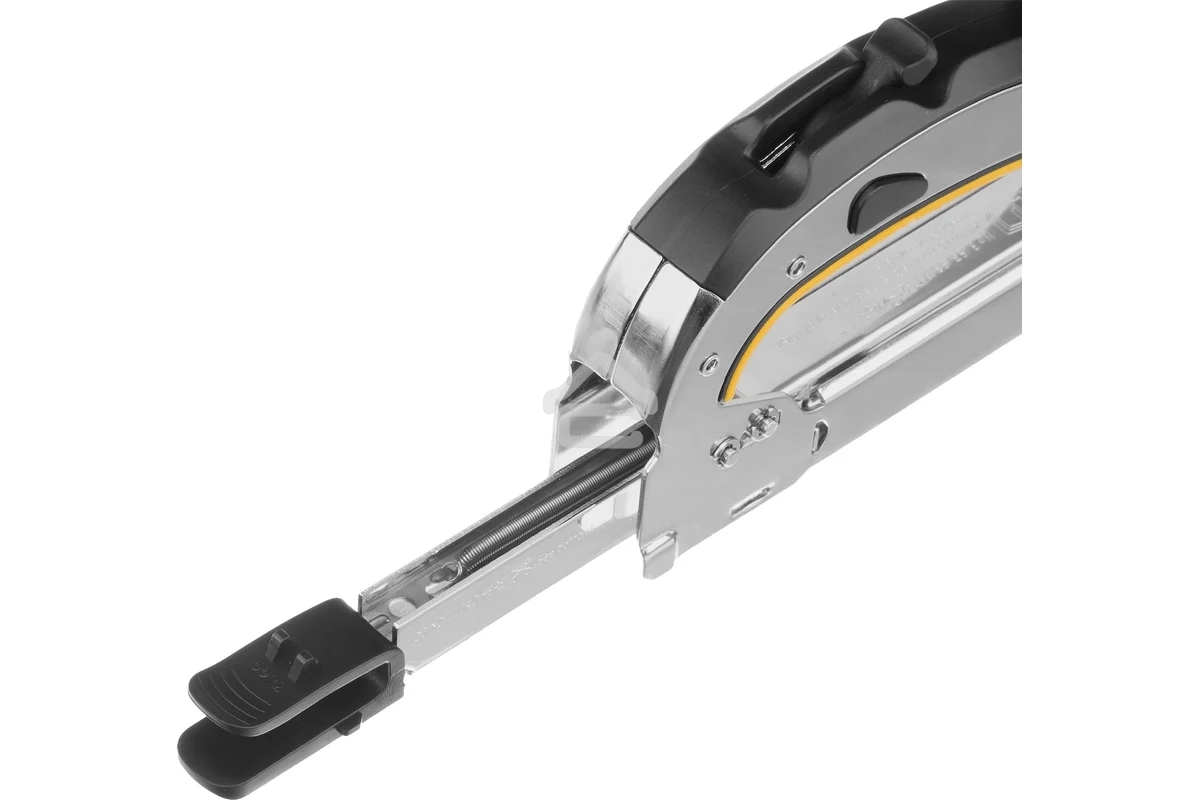 Степлер мебельный Denzel, стальной корпус, быстрая загрузка, регул. силы удара, тип 53, 4-14 мм