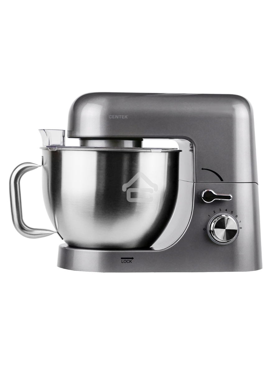 Миксер планетарный Centek CT-1151 (хром/серый)