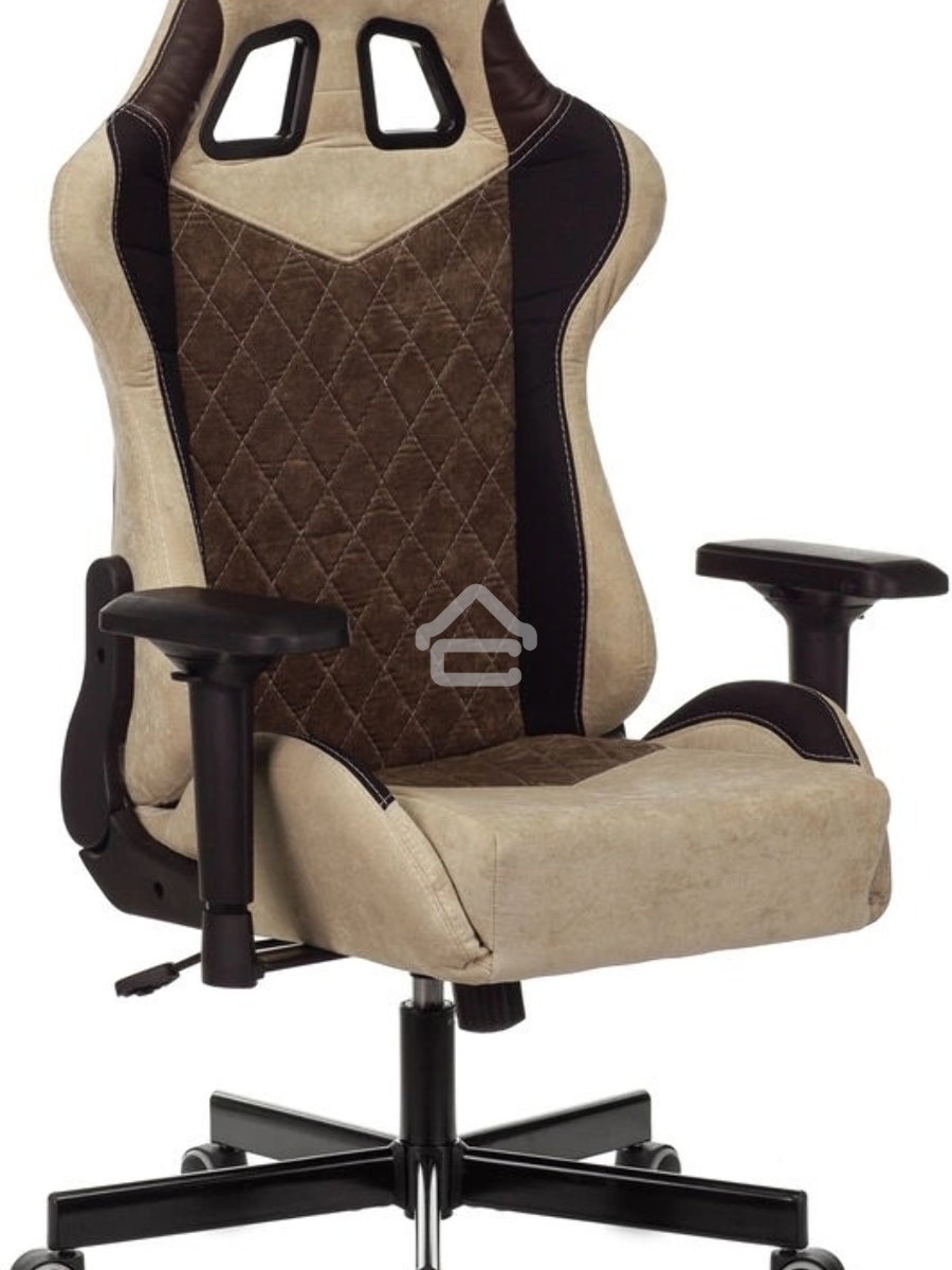 Кресло игровое Бюрократ VIKING 7 KNIGHT BR FABRIC коричневый текстиль/эко.кожа крестовина металл/пластик
