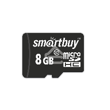 Флеш карта microSD 8Gb, Smartbuy microSDHC Class 10 (SD адаптер)