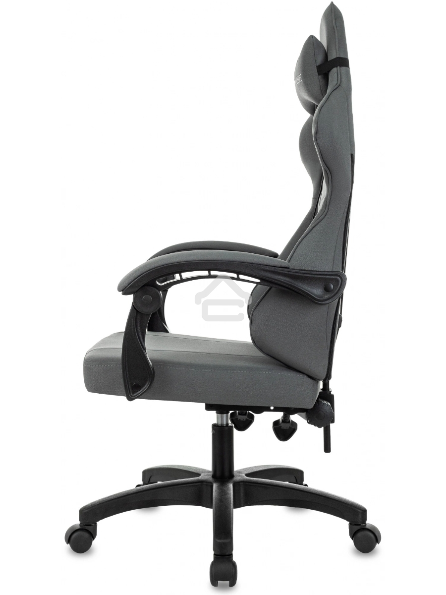 Кресло игровое Zombie Zoom Fabric Neo Grey серый, крестов. пластик