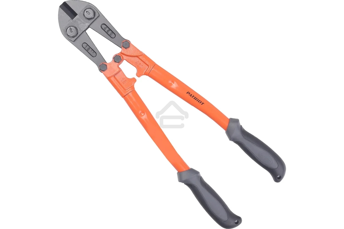 Болторез Patriot CMP-457 мм, Cr-Mo, 2компонент. прорезиненные рукоятки, 40HRC, d 6-8 мм, индивид.коробка, 457 мм (18